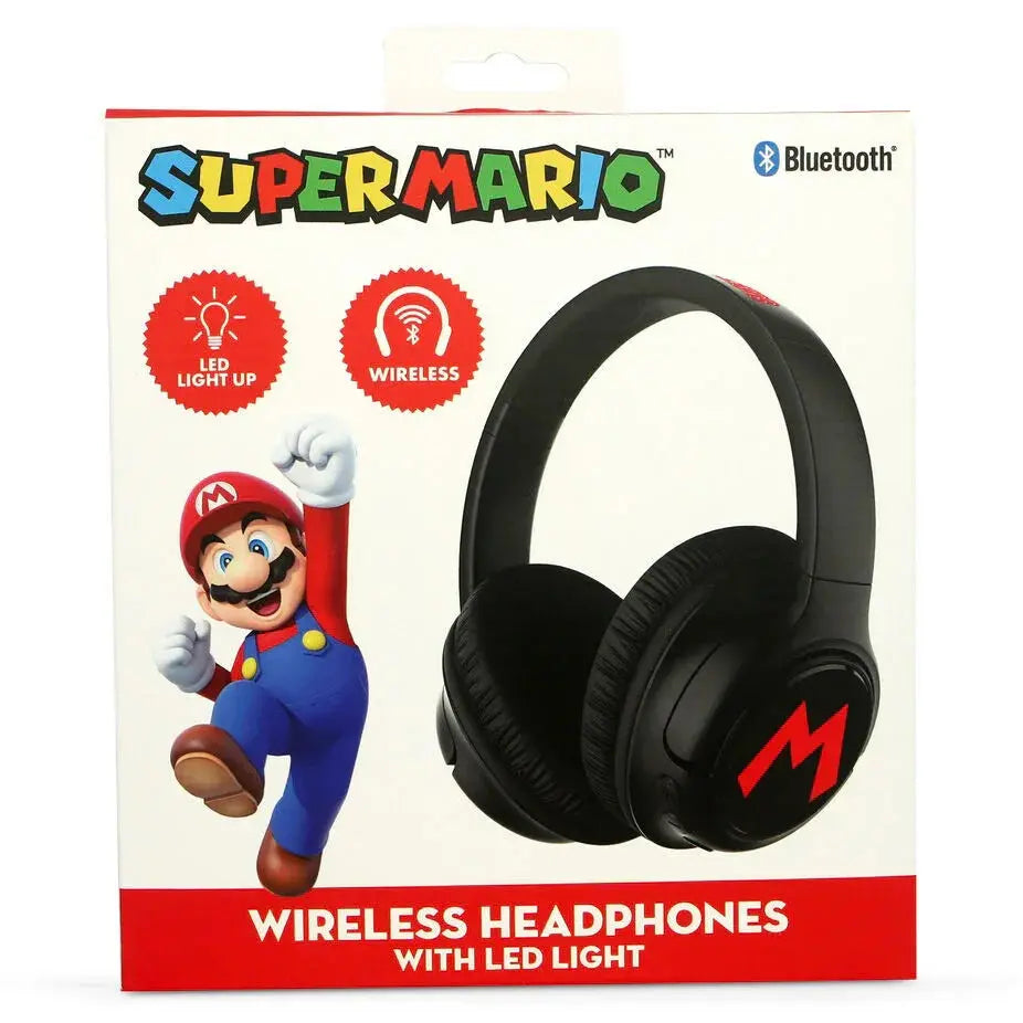 Super Mario Bros wireless LED headphones Nerdscape