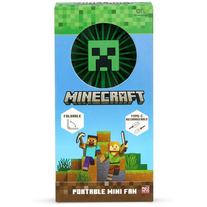 Minecraft 3D foldable portable mini fan Nerdscape