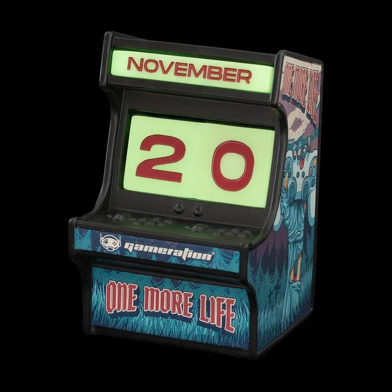 Gameration Arcade Calendario Perpetuo 3D in Resina Dipinta - Figura da Collezione Nerdscape Nerdscape