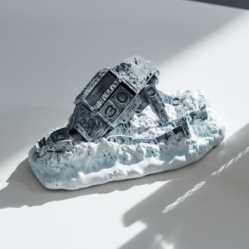 Star Wars AT-AT Shot Down 3D perpetual calendar Nerdscape