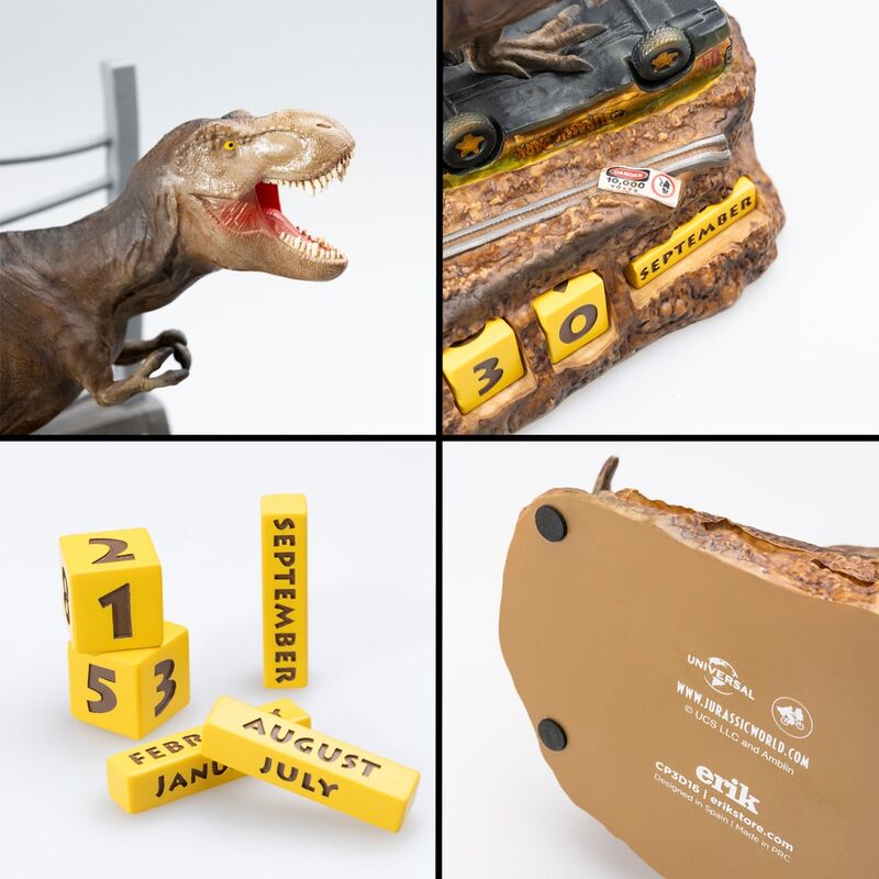 Jurassic Park 3D perpetual calendar Nerdscape