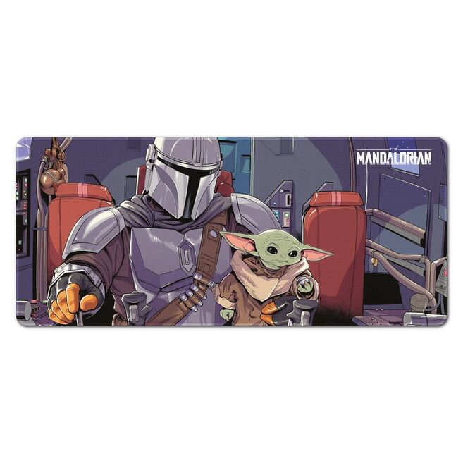 Star Wars Mandalorian & Child gaming desk mat Nerdscape