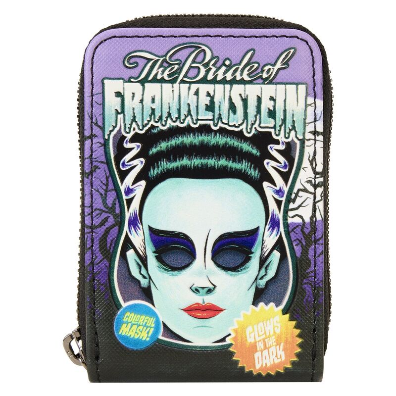Loungefly Universal Monster Bride of Frankenstein Neon Mask card holder Nerdscape