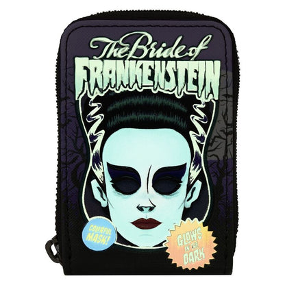 Loungefly Universal Monster Bride of Frankenstein Neon Mask card holder Nerdscape