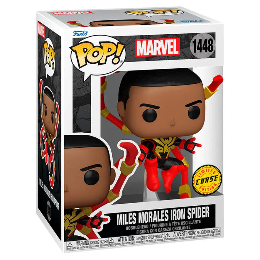 POP figure Marvel Miles Morales Iron Spider Chase Nerdscape
