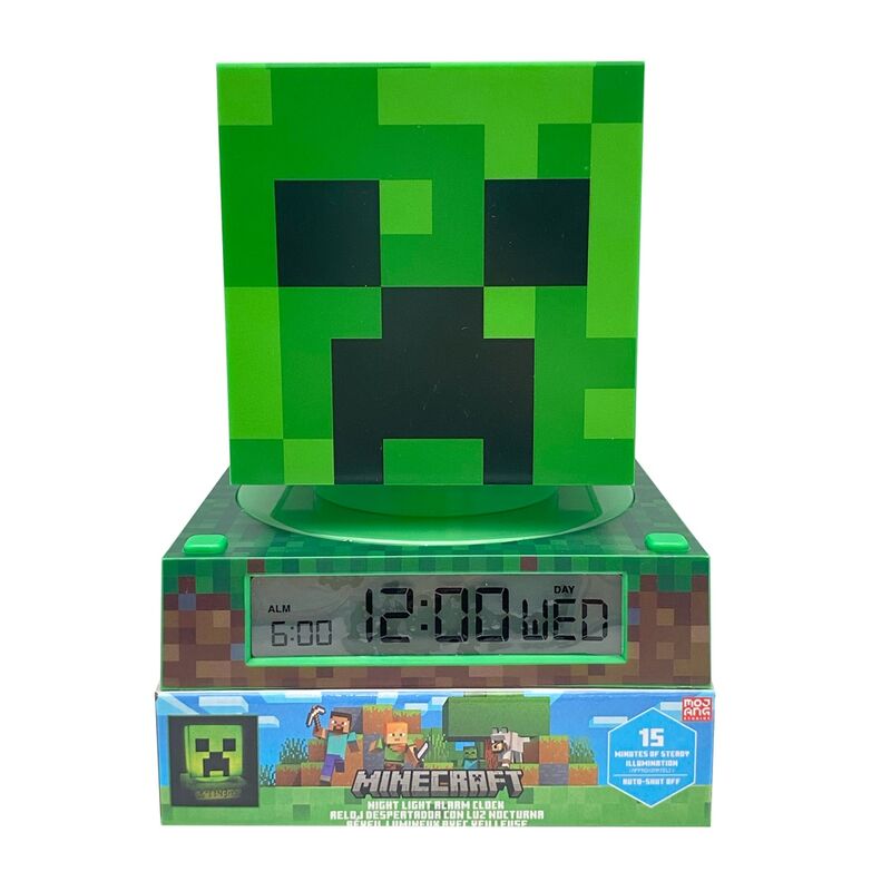 Minecraft 3D lamp with alarm clock Nerdscape