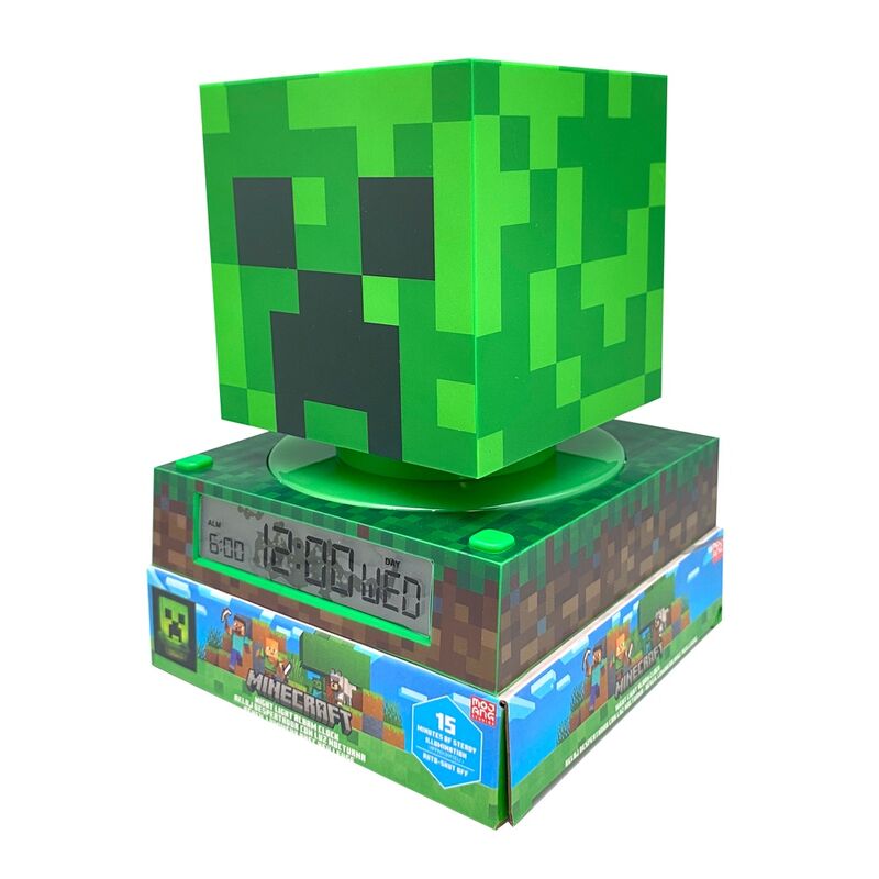 Minecraft 3D lamp with alarm clock Nerdscape