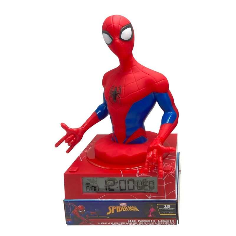 Marvel Spiderman 3D lamp with alarm clock Nerdscape