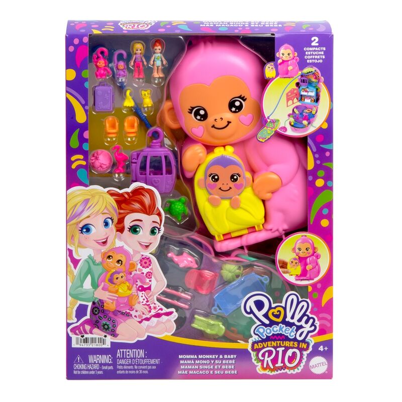 Polly Pocket Mama monkey and baby bag Nerdscape