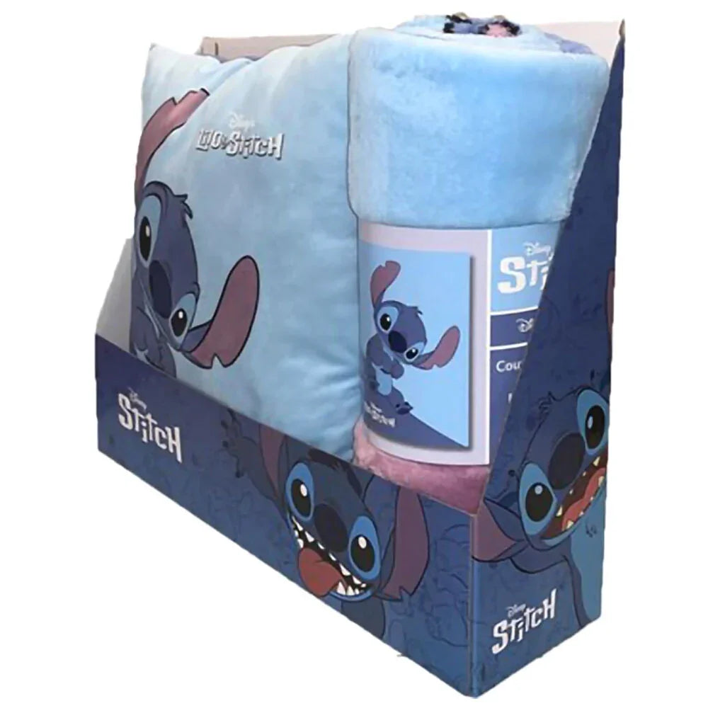Disney Stitch polar blanket + cushion set Nerdscape
