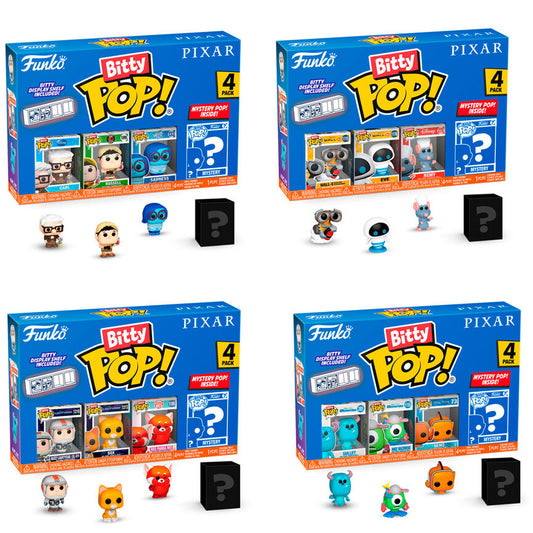 Assortiment de 4 figurines Bitty POP Disney Pixar sous blister