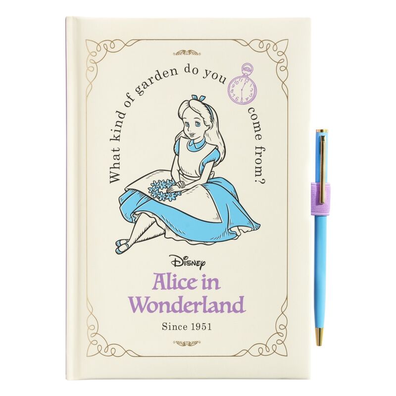 Disney Alice in Wonderland A5 premium notebook + pen Nerdscape