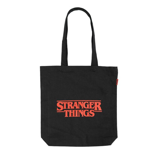 Stranger Things Logo Borsa da Collezione in Cotone Riciclato con Manici Larghezza Nerdscape Nerdscape
