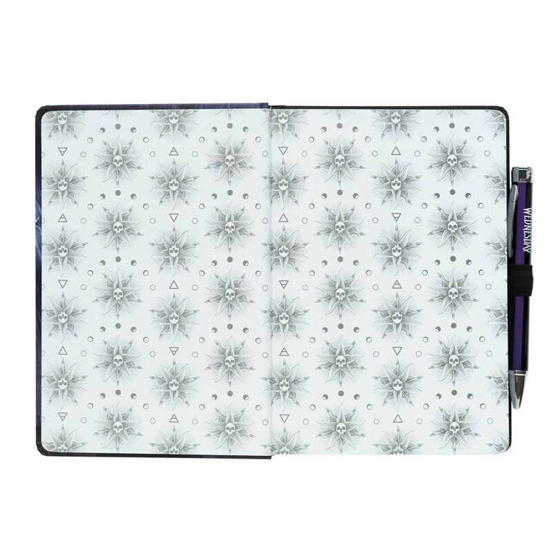 Wednesday Addams A5 premium notebook + projector pen Nerdscape