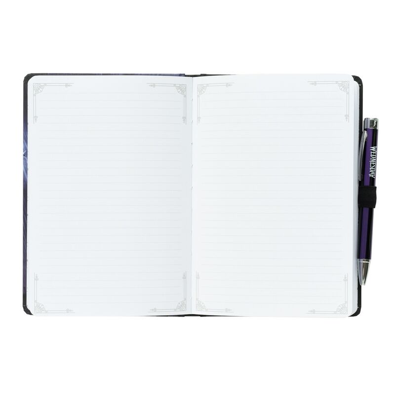Wednesday Addams A5 premium notebook + projector pen Nerdscape