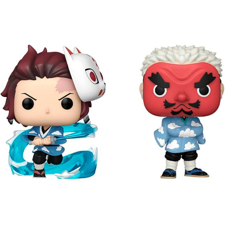Funko Pop! Demon Slayer Kimetsu no Yaiba Tanjiro Kamado & Sakonji Urokodaki - Figura da Collezione Vinyl Nerdscape