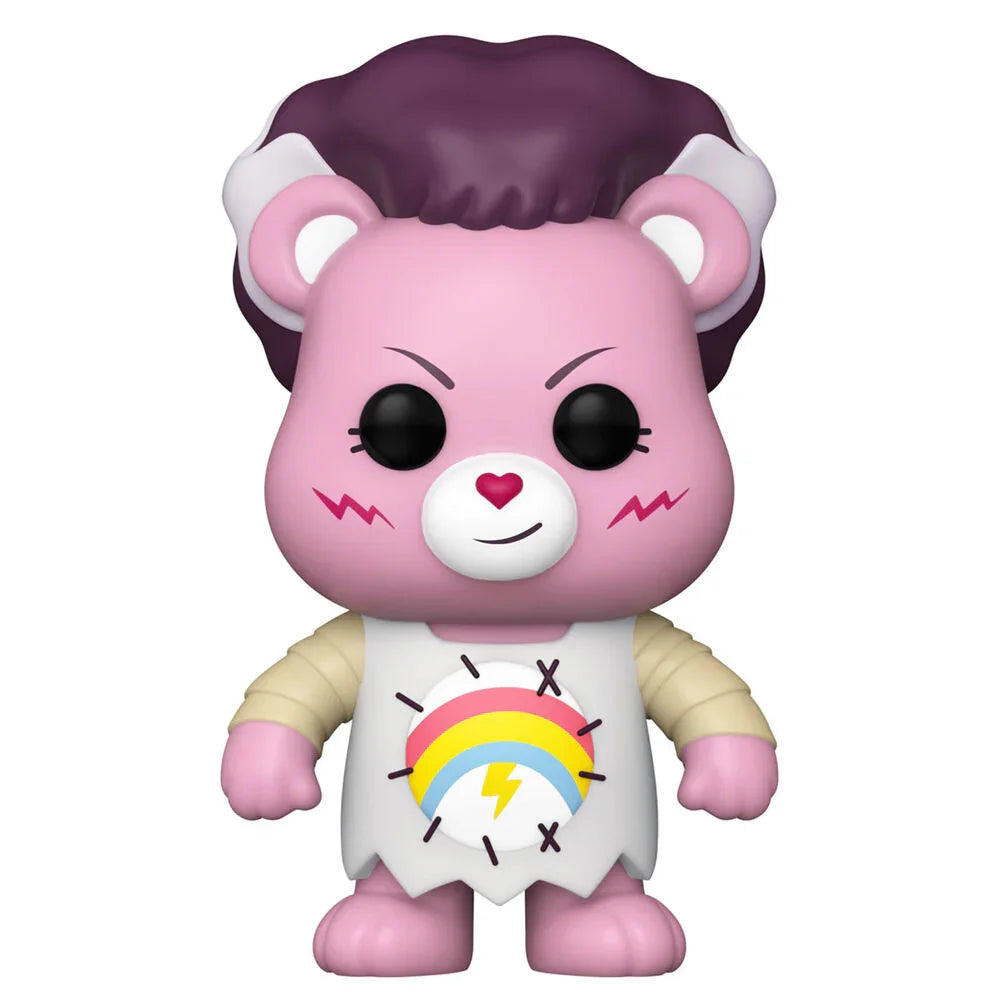 Funko Pop! Care Bears x Monsters Cheer Bear Bride of Frankenstein - Figura da Collezione Vinyl Nerdscape
