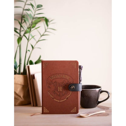 Harry Potter Hogwart A5 premium notebook + wand pen Nerdscape
