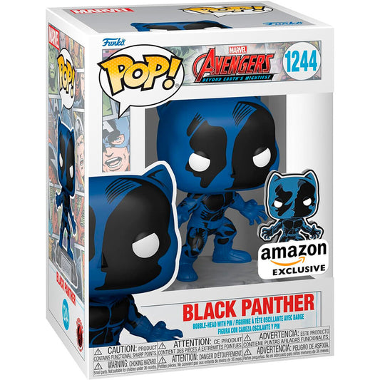 Figurine POP Marvel Avengers 60e anniversaire Black Panther avec pin's (Exclusivité)
