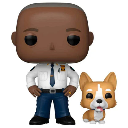 Funko Pop! Brooklyn Nine-Nine Captain Holt con Cheddar - Figura da Collezione Vinyl Nerdscape