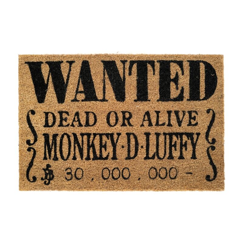 One Piece Wanted Monkey D Luffy doormat Nerdscape