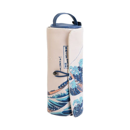 The Great Wave of Kanagawa Hokusai Roll-up carry pencil case Nerdscape