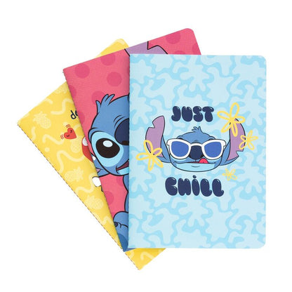 Disney Stitch Tropical pack 3 A5 notebooks Nerdscape