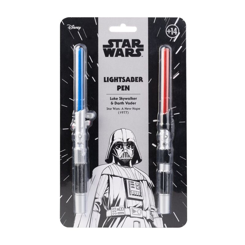Star Wars Lightsaber set 2 pens with light Nerdscape