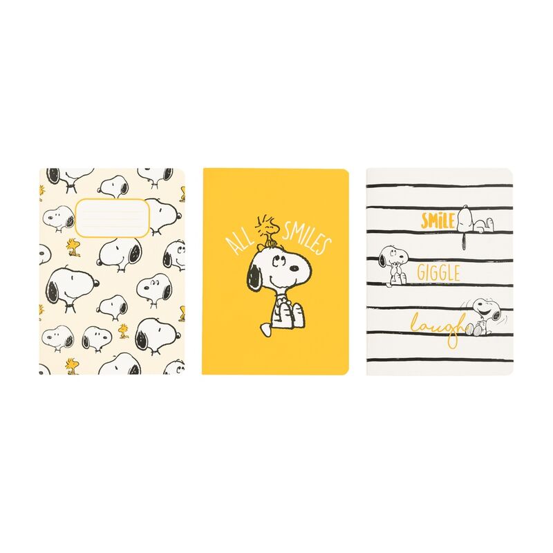 Snoopy Lazy Days pack 3 A6 notebooks Nerdscape