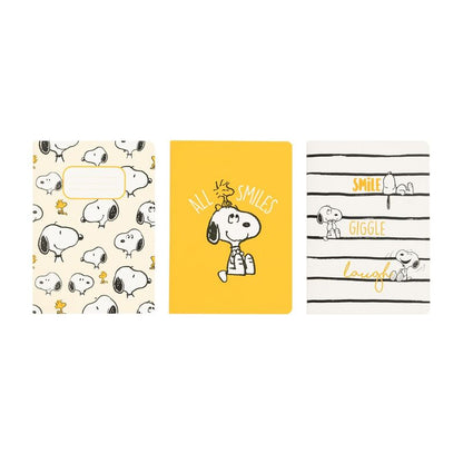 Snoopy Lazy Days pack 3 A6 notebooks Nerdscape