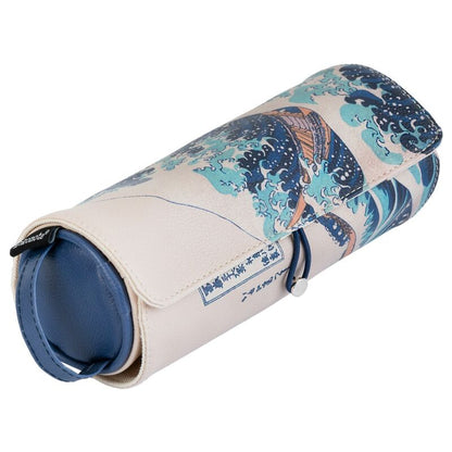 The Great Wave of Kanagawa Hokusai Roll-up carry pencil case Nerdscape