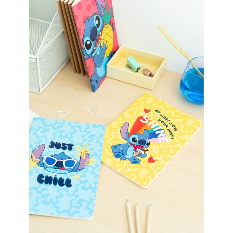 Disney Stitch Tropical pack 3 A5 notebooks Nerdscape