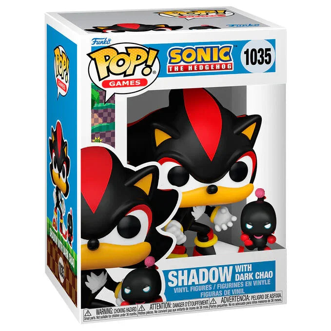 Funko Pop! Sonic The Hedgehog Shadow con Dark Chao - Figura da Collezione Vinyl Nerdscape