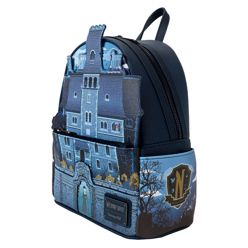Loungefly Wednesday Nevermore Academy backpack Nerdscape