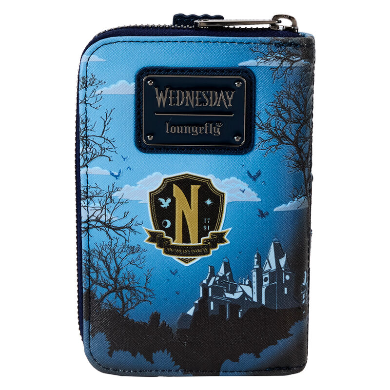 Loungefly Wednesday Nevermore Academy wallet Nerdscape