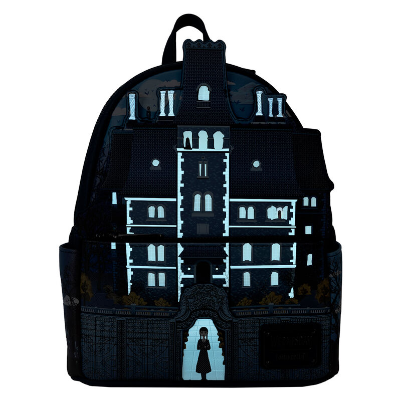 Loungefly Wednesday Nevermore Academy backpack Nerdscape