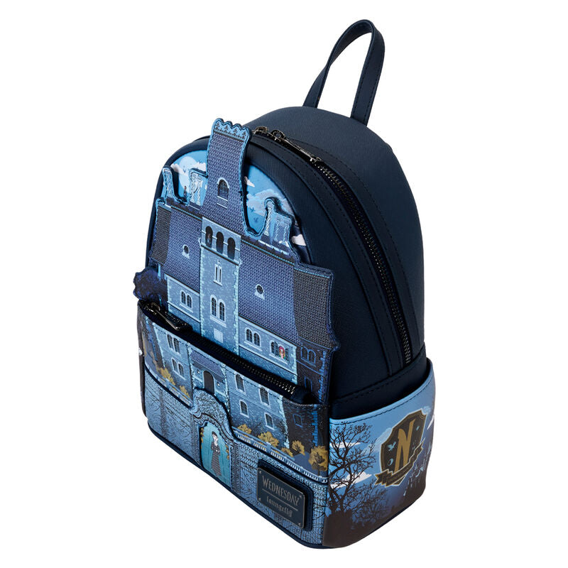 Loungefly Wednesday Nevermore Academy backpack Nerdscape