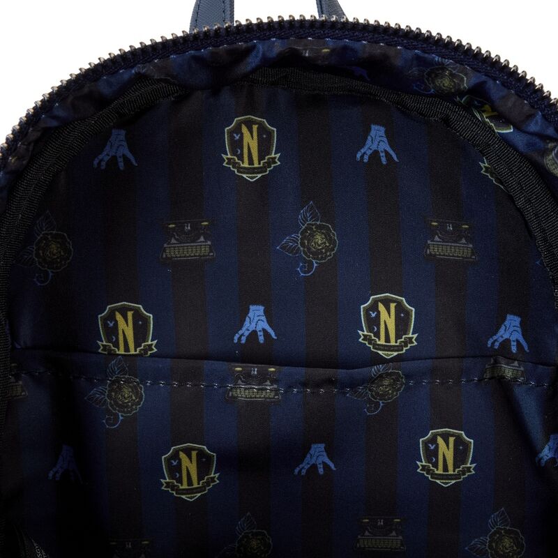 Loungefly Wednesday Nevermore Academy backpack Nerdscape