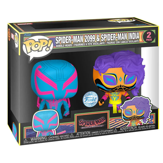 POP pack 2 figures Spider-Man - Spider-Man 2099 & Spider-Man India Exclusive Nerdscape