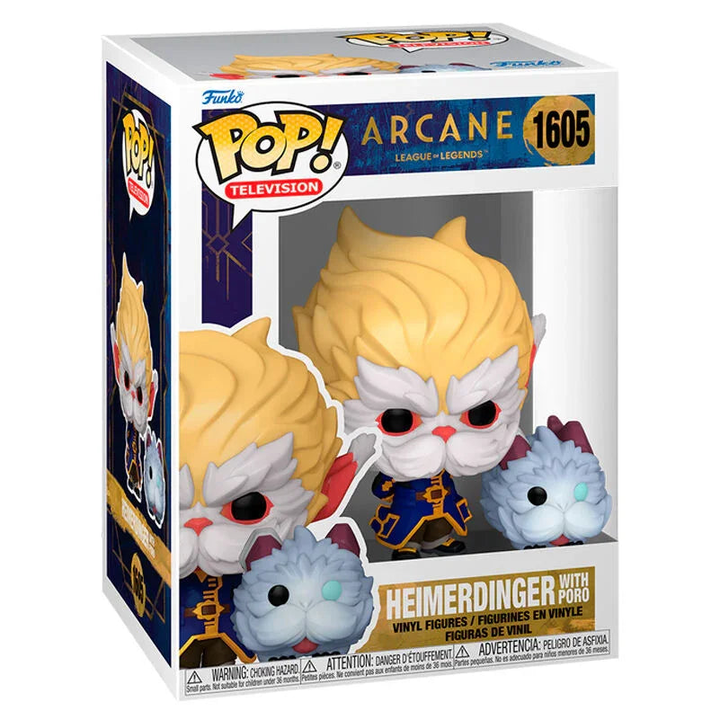 Funko Pop! League of Legends Arcane Heimerdinger con Poro - Figura da Collezione Vinyl Nerdscape