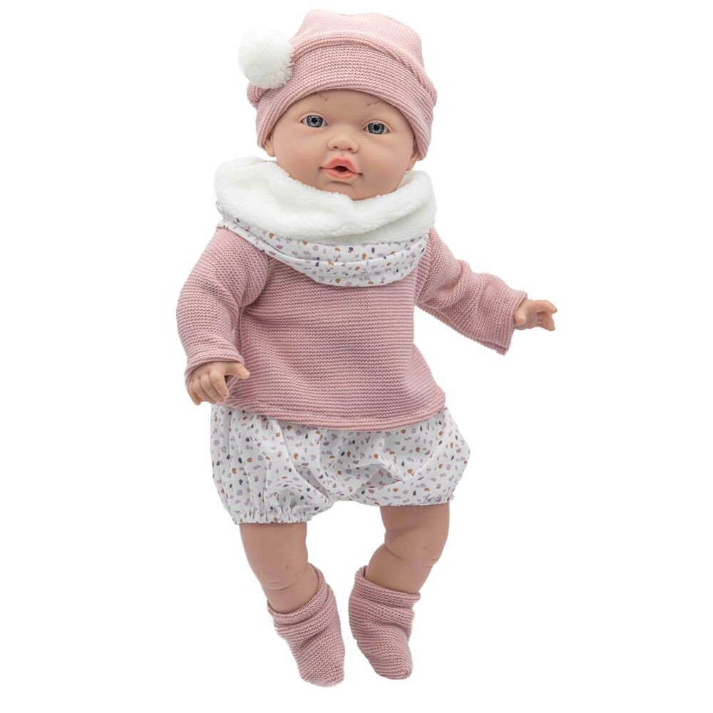 Baby doll reborn Daniela cry pink scarf Nerdscape