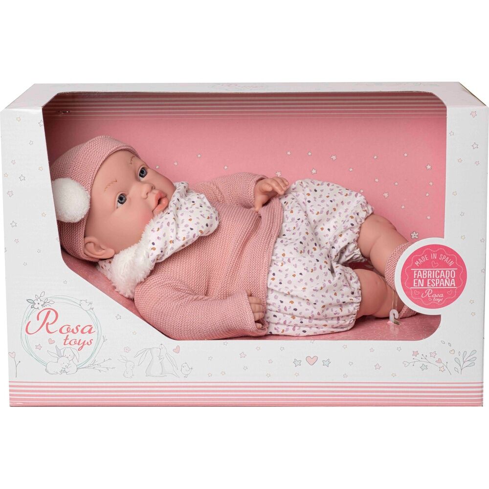 Baby doll reborn Daniela cry pink scarf Nerdscape