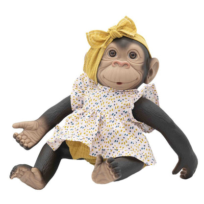 Baby doll reborn monkey pink dress yellow Nerdscape
