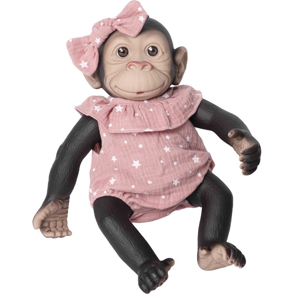 Baby doll reborn monkey pink onesie Nerdscape