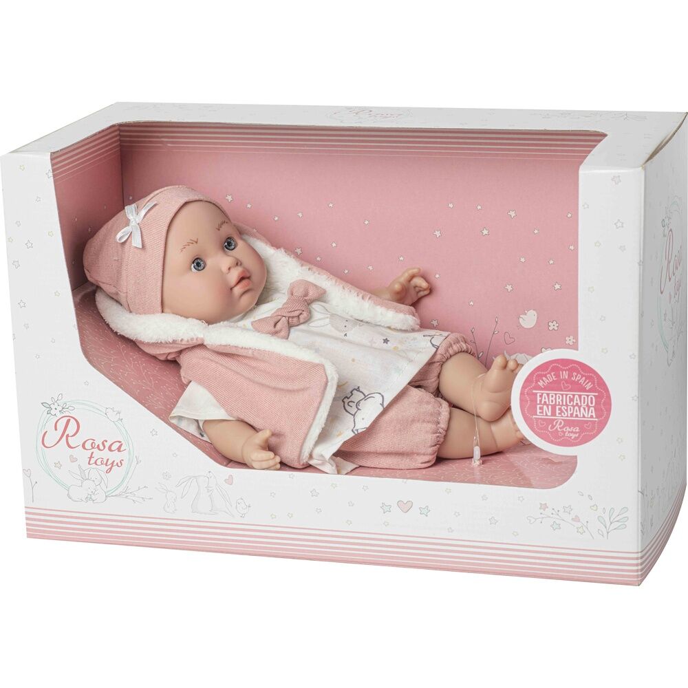 Baby doll reborn Lara cry pink waistcoat Nerdscape