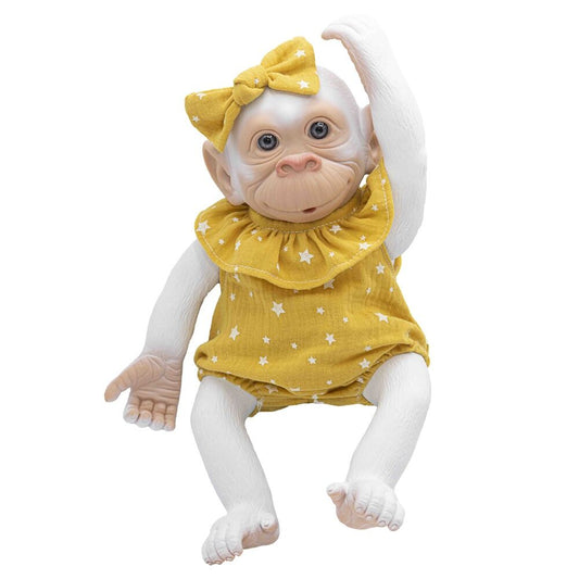 Baby doll reborn monkey flake yellow onesie Nerdscape