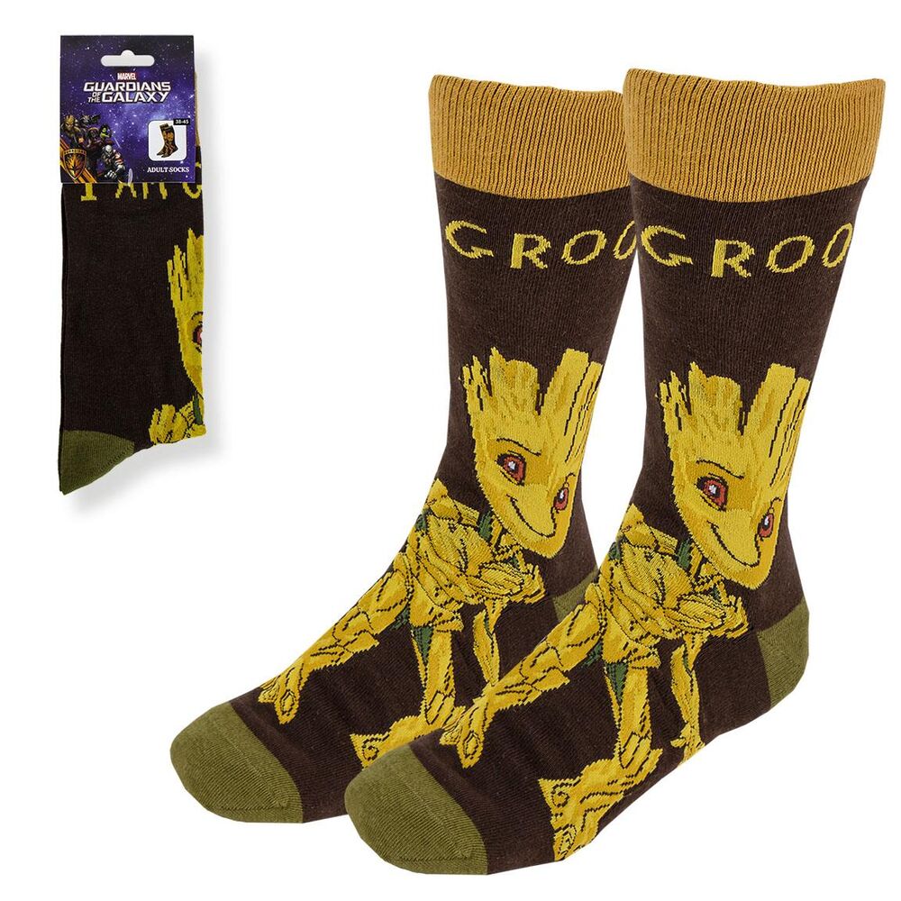 Marvel Guardians of The Galaxy Groot pack adult socks Nerdscape