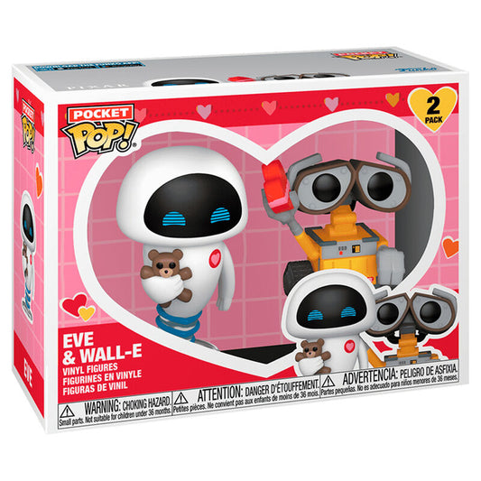 Coffret de 2 figurines Pocket POP Disney Pixar Wall-E et Eve Valentine