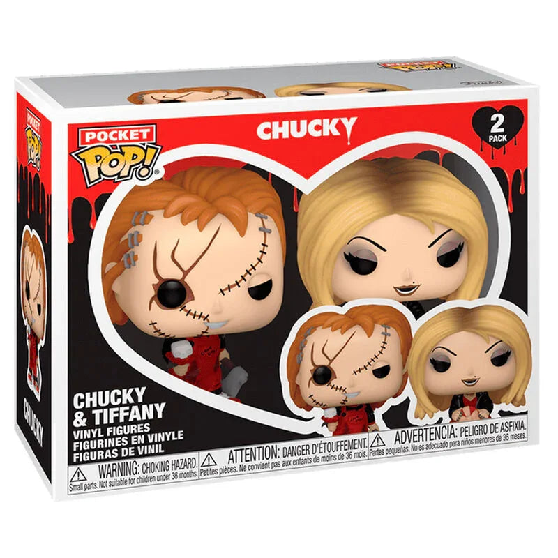 Funko Pop! Pocket POP 2 Chucky & Tiffany Valentine - Figura da Collezione Vinyl Nerdscape