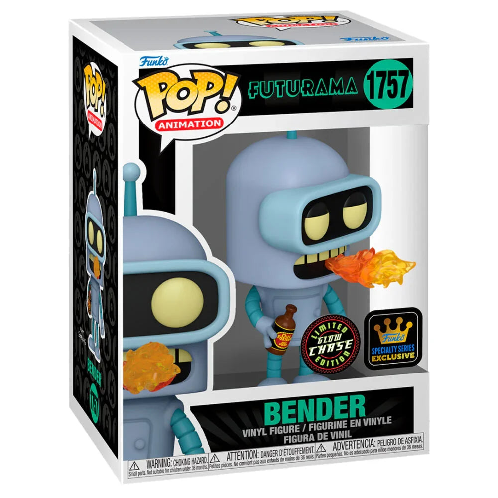 POP figure Futurama Bender 5 + 1 Chase Exclusive Nerdscape
